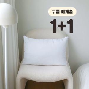 1+1 구름 지퍼형 솜 높이 조절 국내생산 고탄성 목 편한 항균 베개솜 40x60