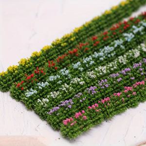 TEMU 6pcs 모델 꽃 풀 키트, 혼합 색상 미니어처 풍경 잎사귀, 다이오라마 및 모델 철도용 플라스틱 DIY 지형 관목, 14+ 연령대, 비전기적