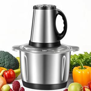 TEMU 식품 분쇄기, 고기 분쇄기, 푸드 프로세서, 전기 믹서, 5리터 3버튼 식품 다지개(고기용)|야채다지기