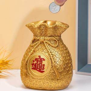TEMU 1pc 중국 스타일 돈 가방 돈 저장 수 장식품, 귀여운 장식품, 홈 거실 바 카페 장식 장식품, 방 장식 탁상 디스플레이 장식품