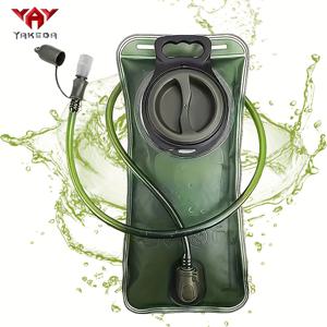 TEMU YAKEDA 1.5L-3L 빠른 릴리스 밸브가 있는 물 블래더 - BPA 프리, 누수 방지 수분 시스템 - 하이킹, 배낭 여행, 캠핑, 사이클링 및 러닝용 - 녹색, 블랙 & 화이트 디자인, 하이킹 수분|인체공학적 디자인| 내구성 있는 수분