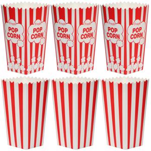 TEMU 100pcs, 팝콘 상자, 2.27oz 빨간색과 흰색 팝 옥수수 버킷, 250gsm 일회용 팝콘 컨테이너, 영화관, 가정, 카니발 파티, 장식용