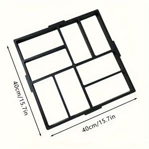 TEMU DIY 정원 길 만들기 키트 - E 모델 콘크리트 몰드, 돌 벽돌 도로 만들기, 다색 옵션, 내구성 있는 플라스틱, 16.5