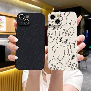 TEMU 2pcs 폰 케이스와 귀여운 토끼 그래픽 쇼크프루프 아이폰 14 11 Pro Max X XR XS 7 8 Plus 범퍼 백 소프트 커버 폰 케이스