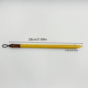 TEMU 1pc 우아한 대나무 손잡이 필기 펜과 잉크통 - 필기와 수미에 그림을 위한 전통 중국 브러시 펜, 수미에 그림 펜|우아한 필기 펜|잉크통에 털을 놓습니다