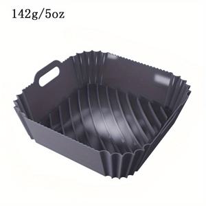 TEMU 1pc 사각형 에어 프라이어 실리콘 패드, 다기능 3D 매끄러운 표면 선형 홈 디자인 사각형 재사용 가능 고온 노스틱 베이킹 팬, 키체 이드 알-아드하 무바라크