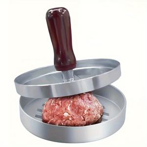 TEMU 1개 논스틱 버거 프레스 에르고노믹 핸들 포함 - 소고기, 치즈 및 야채 패티용 합금 스틸 그릴 몰드 - 바비큐, 바베큐 및 야외 굽기에 완벽한 견고한 구조 | 부드러운 작동