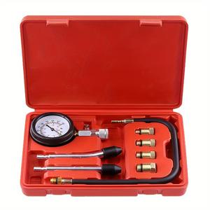 TEMU 8개 세트 가솔린 엔진용 실린더 압력 게이지, 0-300PSI 엔진 압축 테스터 자동차용 어댑터 포함