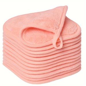 TEMU 6/12개, 부드러운 마이크로파이버 얼굴 클렌징 천, 화장품 제거용 얼굴 수건, 피부에 부드럽게, 세탁 가능하고 재사용 가능