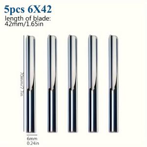 TEMU 4/5개 4/6mm 이중 가장자리 그루브 밀링 커터 조각 커터 밀링 커터 헤드 조각 커터 헤드 도구 수직 밀링 커터 도구 CNC 밀링 커터 목공 도구 목재, 철, 아크릴에 적합