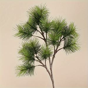 TEMU 1개, 시뮬레이션 소나무 바늘 15개, 영원한 환영 소나무 바늘, DIY 꽃꽂이 재료, 홈 액세서리, 사진 소품, 거실 장식, 야외 정원 장식, 결혼식 및 축하 장면 장식에 적합