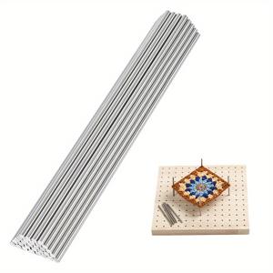 TEMU 30개 스테인리스 스틸 크로셰 핀, 5.9인치 길이, 3mm 직경 - 크래프팅 및 뜨개질 프로젝트에 완벽