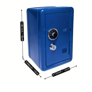 TEMU 1pc 미니 동전 은행 안전함, 1pc 동전 은행 금속 미니 잠금장치 안전함 단일 숫자, 조합 잠금장치 및 키 돈 작은 안전 보관함, 귀여운 은행 상자