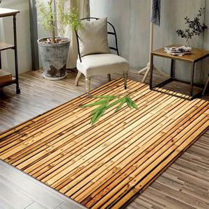 TEMU 대나무 무늬 퍼즐 러그: 사무실 의자 매트 장식 선물, 800g/M², 150cm x 200cm (78.54인치 x 78.54인치)