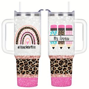 TEMU 1pc, 40oz/1100ml 맞춤형 교사 텀블러, 맞춤 이름 이중 벽 진공 단열 텀블러 여행 머그잔 교사를 위한 생일 크리스마스 감사 선물 연말, 오프닝 선물, 졸업 선물