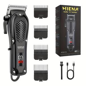 TEMU HIENA 남성용 그루밍 키트: 충전식 헤어 클리퍼, 수염 트리머 & 코털 세트 LCD 디스플레이 포함 - USB 충전, 1500mAh 배터리, 빗 포함 - 아버지의 날 선물로 이상적