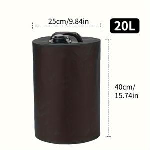 TEMU 1pc 블랙 PVC 물중량 가방, 10L/15L/20L 용량, 강화 텐트 필리스터, 누수 방지, 스트랩 포함, 캠핑, 하이킹, 야외 이벤트, 캠핑 액세서리|모래주머니