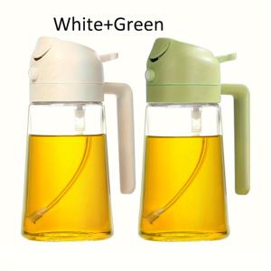TEMU 2pcs—오일 스프레이 및 부어넣기 2 in 1, 휴대용 오일 스프레이 병, 올리브 오일 스프레이어 및 오일 디스펜서, 오일 스프레이 병, 지방 감소 오일 스프레이 냄비 아티팩트, 주방 오일 디스펜서 병, 플라스틱 오일 스프레이 병, 오일 스프레이어, 주방, 바베큐, 요리, 에어 프라이어, 베이킹, 샐러드 등용.|에어프라이어|오일스프레이