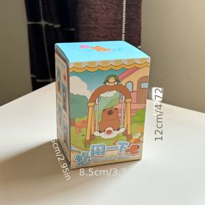 TEMU 창의적인 스윙 베어 수집용 피규어 - ABS 소재, 재미있는 만화 플레이 세트, 블라인드 박스 데스크톱 장식품