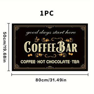 TEMU 빠른 건조 커피 메이커 매트 - 영국 패턴, 미끄럼 방지 고무 베이스, 주방 & 식당 장식에 완벽, 크리스마스에 가장 적합