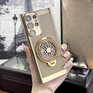 TEMU 갤럭시 S24 울트라/S23 울트라/S22 울트라/S21 울트라/S24 플러스/S23+/S22+/S24/S23/S22/노트20 울트라용 회전 자이로 브래킷, 중공 프로세스, 코팅된 폰 케이스, 초박형 느낌, 렌즈 보호