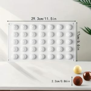 TEMU 1개/2개 세트 35개 구형 실리콘 모형, 케이크 장식 도구, 조리 도구, 스피럴 조리 모형, 케이크 젤리 무스 프랑스 디저트 실리콘 무스 케이크 모형을 만드는 데 사용할 수 있습니다.