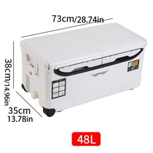 TEMU HONGYI 휴대용 냉장고 세트, 화이트 PVC, 야외 단열 가방, 낚시 상자, 차량 미니 냉장고, 여행 및 낚시 필수품, 일반 방수 - 10L, 18L, 60L 콤보 팩|가방|냉장고|캠핑냉장고