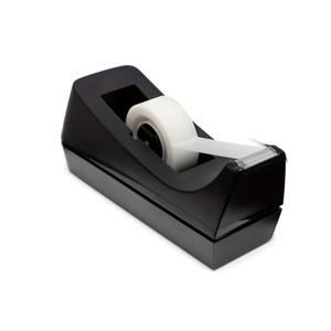 TEMU 1pc 검은색 PVC 책상 테이프 디스펜서, 창의적인 문구품을 위한 사무실 테이프 커터 홀더, 테이프 미포함.