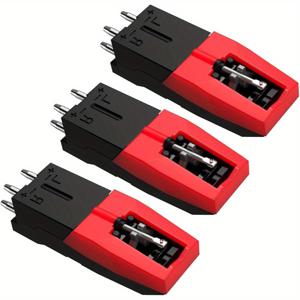 TEMU 3pcs 레코드 플레이어 바늘 교체, 범용 레코드 플레이어 , 바이닐 레코드 플레이어용 턴테이블 교체 바늘, 빈티지 LP, 전화기