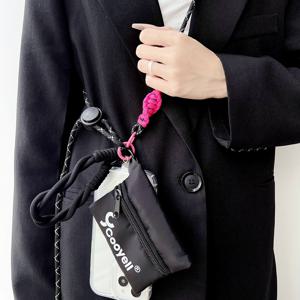 TEMU 블랙 조절 가능한 긴 로프 + 짧은 로프 + 사각 가방 모바일 폰 끈 세트, 3개 세트, 안티-폴 내구성 있고 강한 크리에이티브, 모든 휴대폰 케이스에 적합