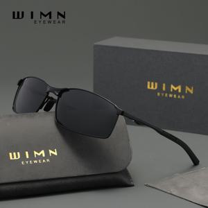TEMU WIMN 남성용 빈티지 스타일 패션 안경 - 경량 알루미늄 프레임과 폴리카 렌즈, 일반적인 장식적인 사용을 위한 풀 림 디자인, 보호 케이스가 포함되어 있으며 시각적 매력이 향상됩니다.