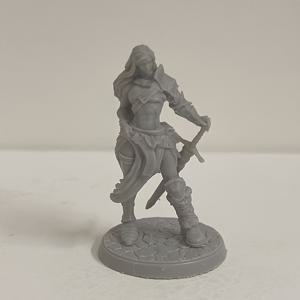 TEMU 1pc 미도색 여성 야만전사 미니어처 모델 키트 - DIY 3D 프린트 레진 피규어, 취미가와 수집가용, ABS 소재, 14세 이상용