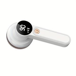 TEMU USB 충전식 원단 면도기, 휴대용 보풀 제거기, 강력한 옷, 양말, 침구, 가구용 보풀 제거기, 400mAh 리튬 배터리, 2단 속도, LED 디스플레이, 가정용 청소 도구
