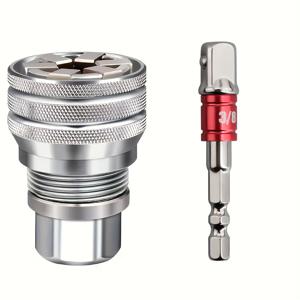 TEMU 1개 유니버설 조절식 금속 소켓 렌치, 10-19mm 미터법, 3/8