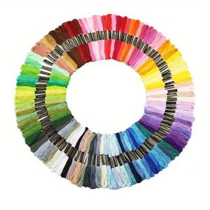 TEMU 100가지 색상의 수제 DIY 자수 실