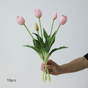 TEMU 10pcs 페이드 저항성 플라스틱 튤립 인공 꽃 - 홈 데코, 다양한 방 유형을 위한 실제 터치 튤립 부케 - 새해, 크리스마스, 추수 감사절, , 어머니의 날, 졸업을위한 완벽한 봄 계절 테이블 탑 장식 컨테이너 필요 없음.
