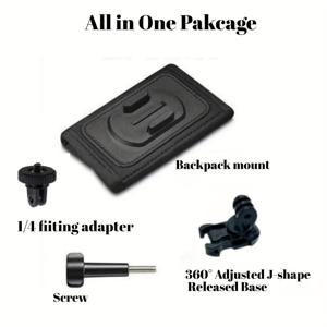 TEMU 안정적인 블랙 백팩 어깨끈 마운트 GoPro Hero 13/12/11, 액션 5 프로, 액션 4, 3, 인스타360 에이스 프로 2/1용 - 안전하고 조절 가능한 카메라 홀더와 패딩된 편안함, 액션 카메라 마운트 | 안전한 카메라 홀더 | 패딩된 어깨끈