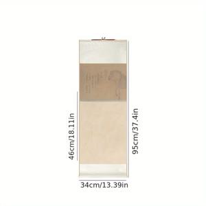 TEMU 1pc 宣纸 书法卷轴，中国传统水墨画空白挂轴，半生半熟，用于诗歌和艺术创作，材质：纸