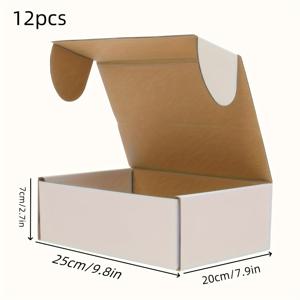 TEMU 12 9.8*7.9*2.7/7.8*5.5*1.5 인치 흰색 크기 상자는 선택 사항이며, 우편, 배송 상자, 포장 상자, 골판지 상자, 상업용 포장 공예품, 크리스마스 및 할로윈입니다.
