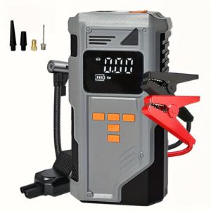 TEMU JKUOO *4 휴대용 자동차 점프 스타터 디지털 공기 압축기, 타이어 인플레이터, USB 충전, LED 조명, 비상 활성화, 플래시 경고, 스포츠 및 야외 활동에 이상적, 무선 공기 펌프, 점프 스타터 , 점프 스타터 클러치, 자동차 점프 스타터로 사용할 수 있습니다.|보조배터리|타이어