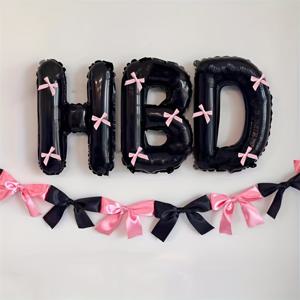 TEMU KADUOS 16인치 HBD 블랙 앤 화이트 풍선, 알루미늄 필름, 9개의 미니 보 , 생일 파티용, 14세 이상에게 적합