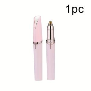 TEMU 여성을 위한 1pc 무통 전기 눈썹 털 제거기, USB 충전식 얼굴 면도기, 내장 LED 라이트, 정밀한 팁, 소형 디자인, 오래 지속되는 리튬 배터리 - 즉시 얼굴 트리머