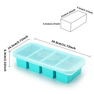 TEMU 4개의 쉽게 풀리는 구획이 있는 실리콘 아이스 큐 트레이 - 아이스, 초콜릿, 과자 만들기에 완벽 - 크리스마스, 할로윈, 추수감사절, 어머니의 날, 아버지의 날, 냉장고용 트레이에 이상적인 선물|얼음트레이