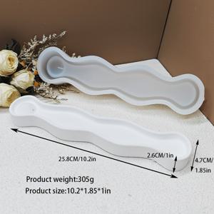 TEMU 실리콘 웨이브 베이스 향로 홀더 모양, 종교 주제 비정형 모양 캐스팅 모양, DIY 손수 콘크리트, 시멘트, 플라스터 공예, 향로 스틱 스탠드가 있는 고급 가정 장식
