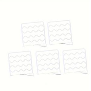TEMU 5pcs 조절 가능한 선반 분할기, 옷장, 옷장, 책장, 공간 절약형 보관 랙, 흰색, 벽걸이 옷장 시스템