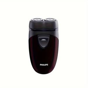 TEMU Philips PQ206 휴대용 전기 면도기, 기계식 면도, 배터리 구동, 2 x AA 배터리 (포함되지 않음), 듀얼 블레이드 헤드, 독립형 플로팅 블레이드