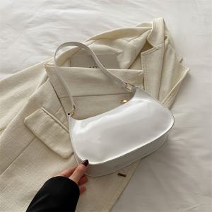 TEMU 여성용 단색 숄더백, 반짝이는 컴팩트 패션 토트, 지퍼 잠금, 언라이닝, 엣지 페인트, 손세탁 가능 - 직장, 쇼핑, 선물에 이상적
