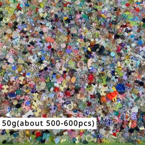 TEMU 500-600개 혼합 색상 수지 네일 아트 장식, 다양한 모양, 하트, 꽃과 리본, 50G 봉지, DIY 매니큐어 및 폰 케이스 장식, 장식용 비즈