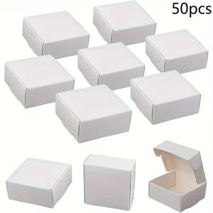 TEMU 20/50pcs-Mini 크래프트 종이 선물 상자 - 반지, 귀걸이, 결혼식 및 생일 선물, 휴일 및 크리스마스 - 독립 사용, 전원 필요 없음, 보석 만들기 디스플레이 및 포장 용품, 비즈 및 보석 만들기