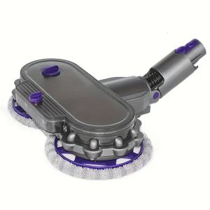 TEMU 웰미 교체 전기 걸레 헤드, 플라스틱, 충전되지 않음, 배터리 없음, 보라색, Dyson V7 V8 V10 V11 V15 진공 청소기와 호환, 습식 걸레 헤드, 건식 걸레 헤드, 배터리 없음, 물탱크가 있는 한 대의 기계, 다기능 청소